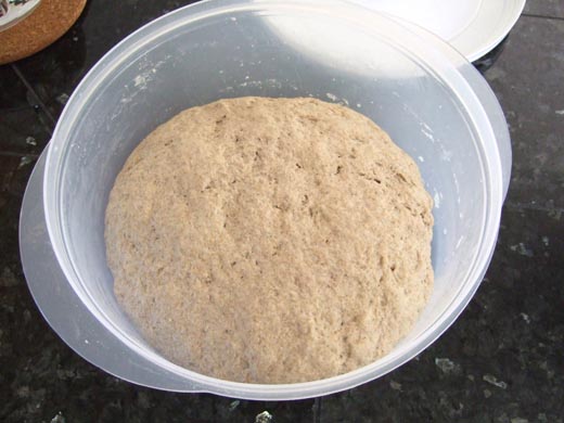 ライ麦パン：一次発酵終了。